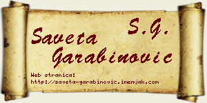 Saveta Garabinović vizit kartica